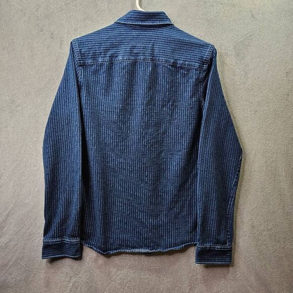 Goodfellow & Co Shirt Blue Stripes Button Down Long Sleeve Shirt Mens Size S - Picture 6 of 9